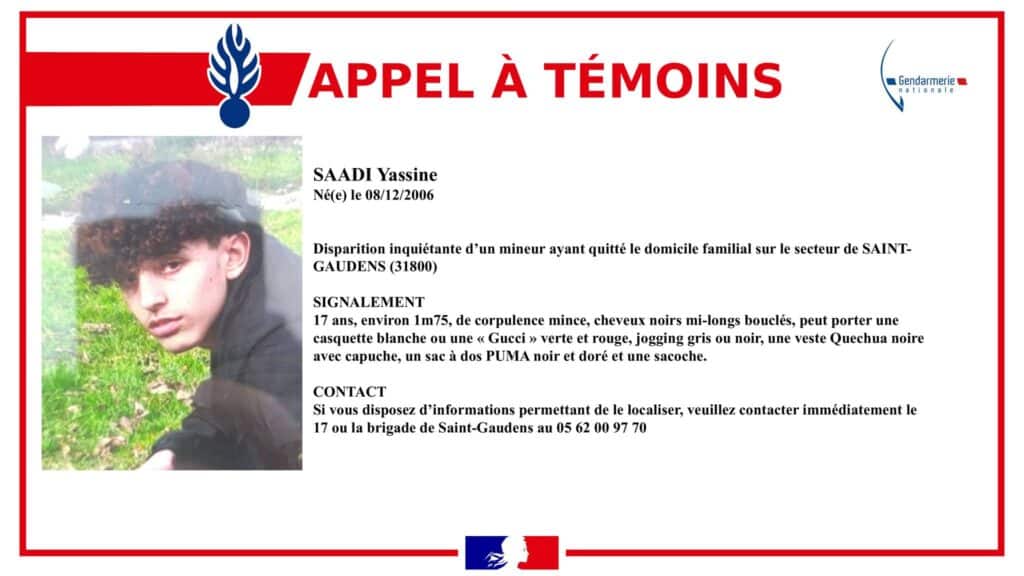 disparition mineur Saint-Gaudens