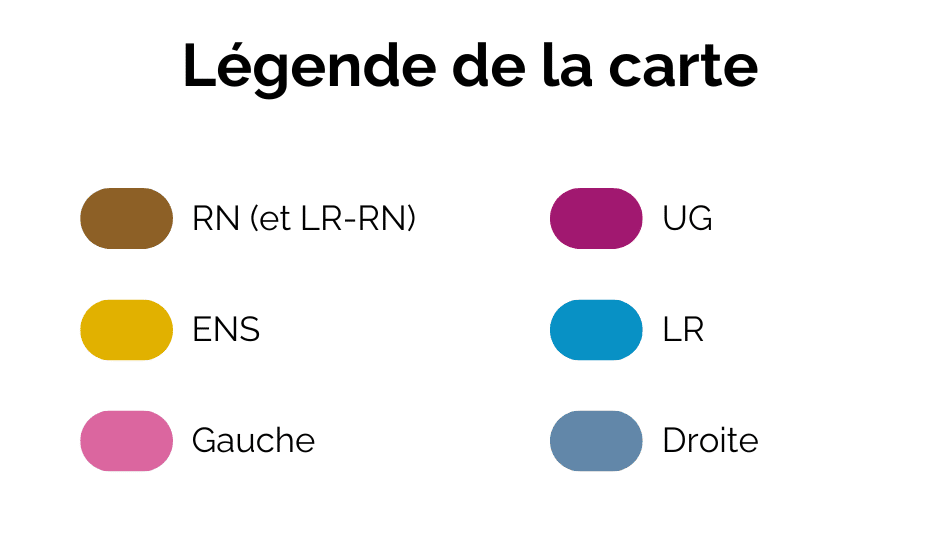 Légende de la carte législatives