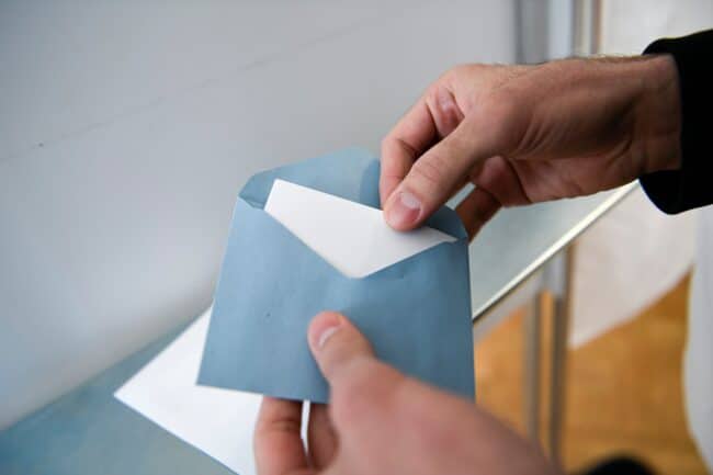 élection bulletin