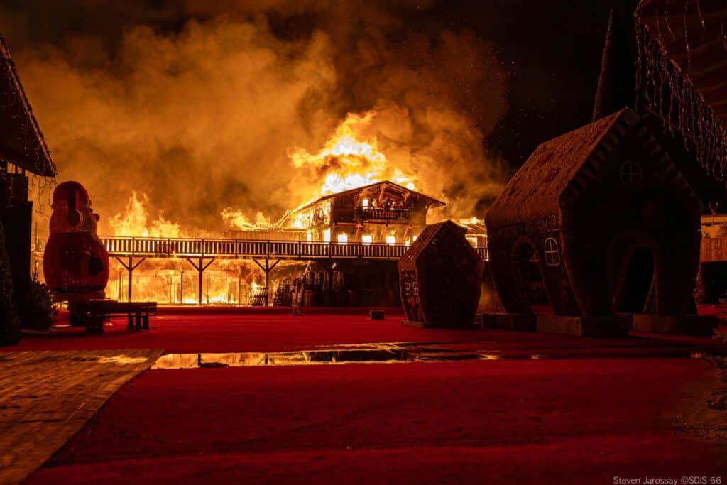 Incendie Barcarès village Noël