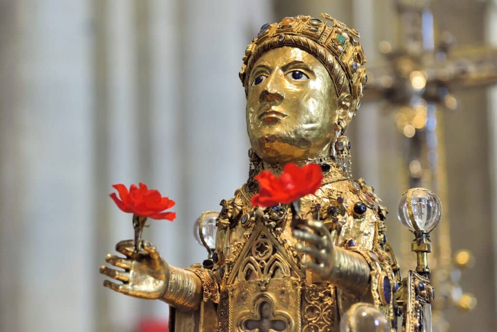 La majestée de Sainte Foy est l'une des pièces maitresse du trésor de Conques.