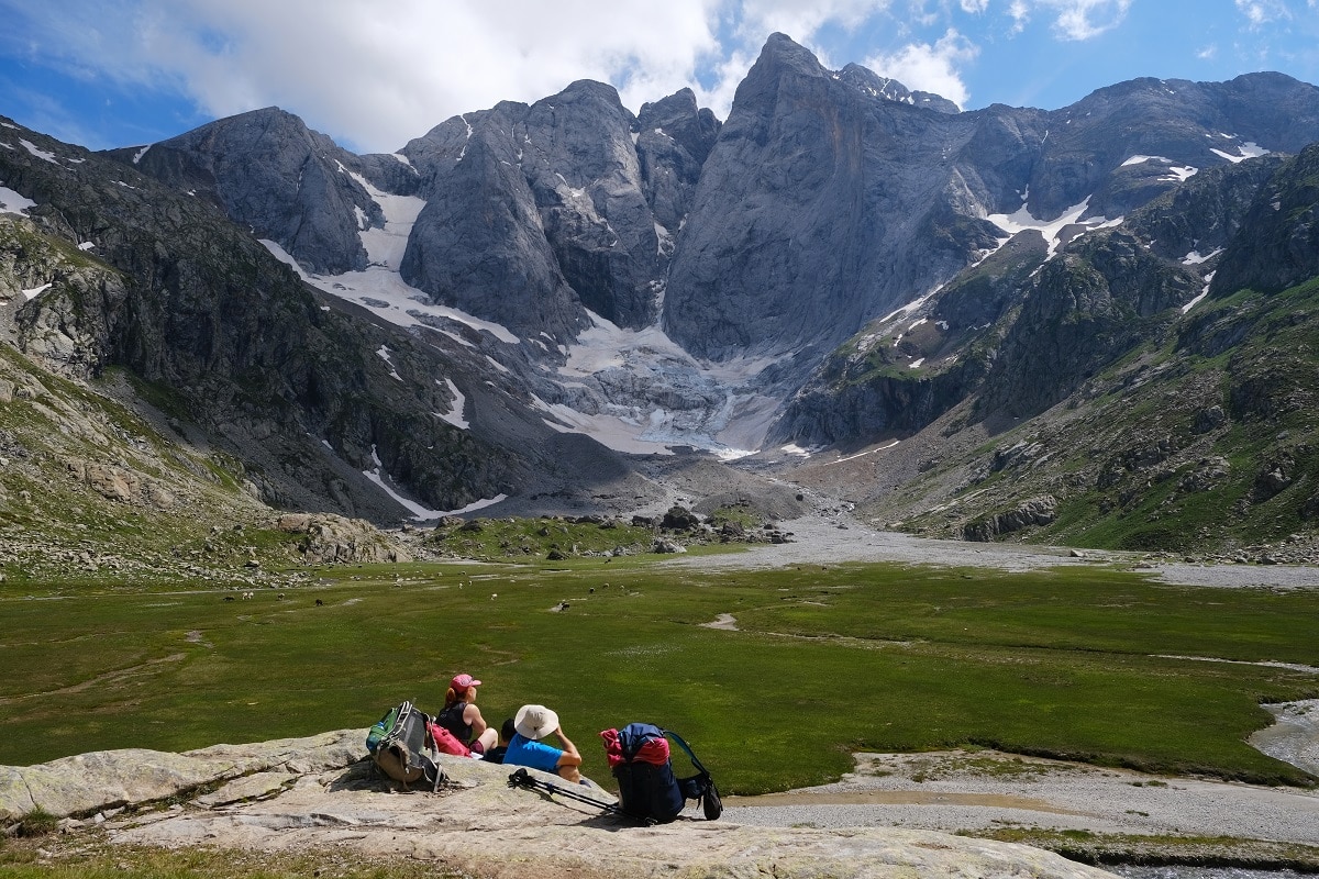 Vue sur ce qu'il reste du glacier du Vignemale