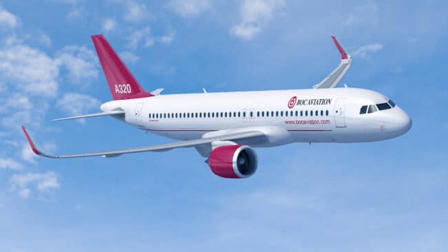 Une A320 aux couleurs de BOC Aviation.