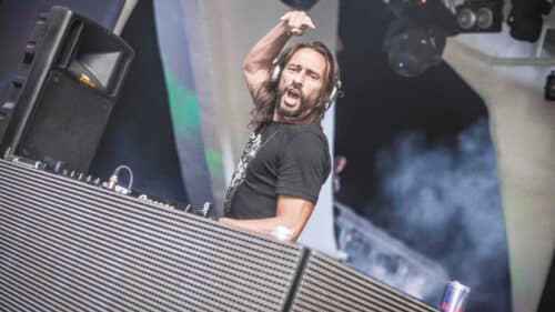 Le DJ Bob Sinclar à Ibiza.