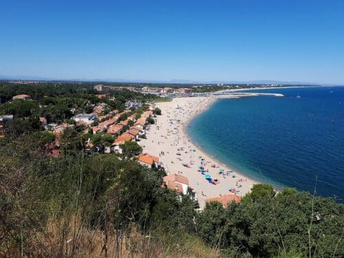 Le Racou et Port Argelès, Pyrénées-Orientales (66), vue vers le nord.