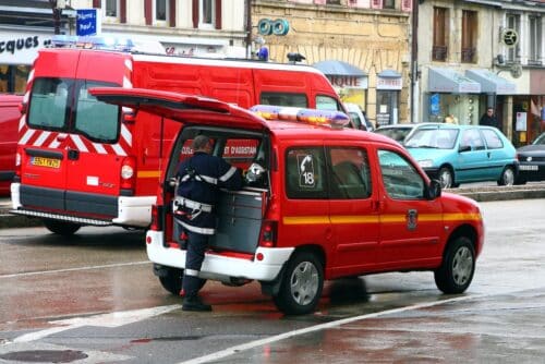 camion de pompier exercice