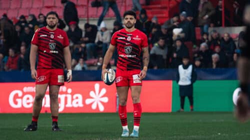 Romain Ntamack, lors du premier match de Champions Cup de 2025, contre les Anglais de Leicester, en janvier 2025.