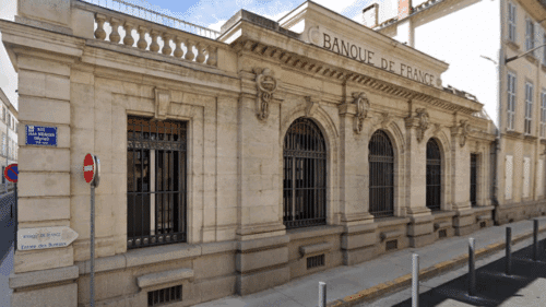 Les anciens locaux de la Banque de France à Carcassonne.