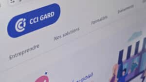 La page d'accueil du site de la CCI du Gard