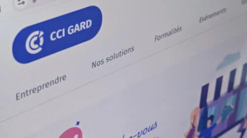 La page d'accueil du site de la CCI du Gard