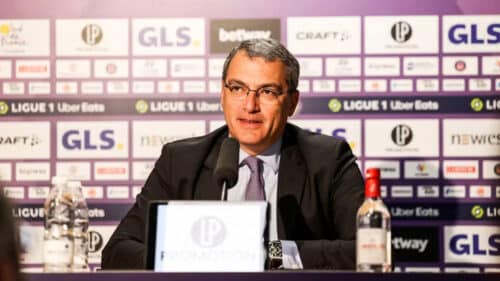 Damine Comolli, en conférence de presse.