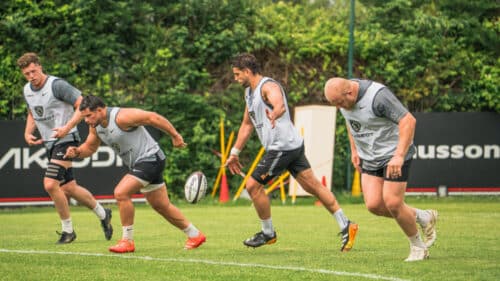 Entrainement du groupe professionnel du Stade Toulousain pour la réception du RC92.