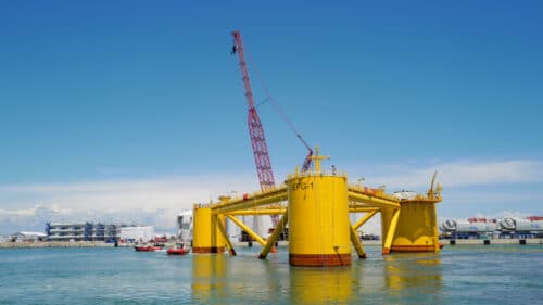 L’arrivée du flotteur au port de Port-La Nouvelle.
