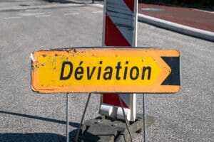 panneau déviation