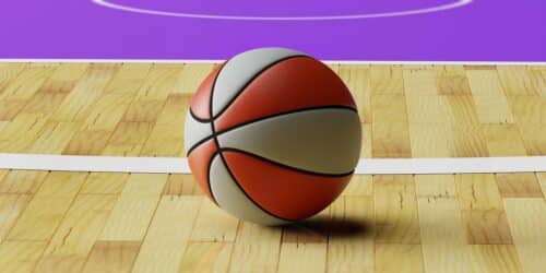 ballon basket violet