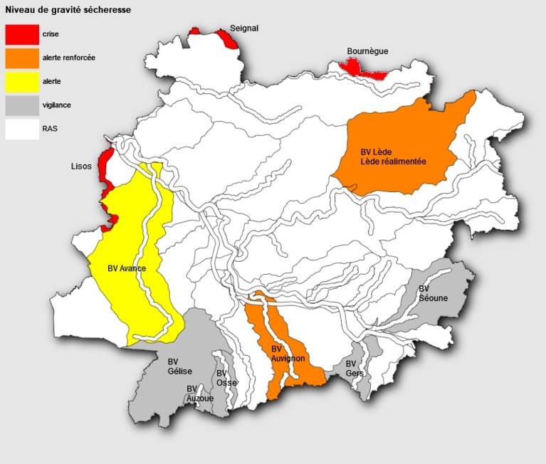 carte sécheresse Lot-et-Garonne
