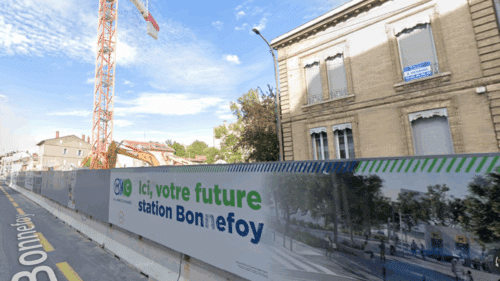 Des travaux sont en cours, sous la direction de Tisséo ingénierie, pour la construction de la ligne C du métro de Toulouse.