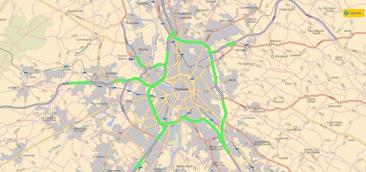 Conditions de circulation à 8h30