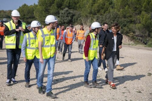 La présidente du Département Dominique Santoni a effectué une visite du chantier d'aménagement du carrefour de Bonpas ce mercredi 15 octobre 2025