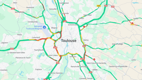 Suivez le trafic à Toulouse.
