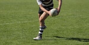 joueur rugby noir et blanc