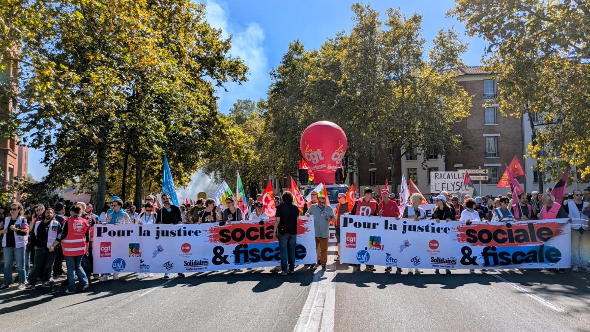 Il y avait deux fois moins de personnes dans les rangs de la manifestation du 2 octobre à Toulouse, en comparaison avec la mobilisation du 18 septembre.